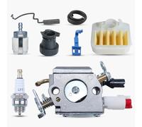 Haishine Carburateur Kit pour Husqvarna 340 345 346 XP 350 351 353 Remplacer OEM 503283208 avec Filtre à Air Bougie d'Allumage Tuyau de Carburant Manchon d'Admission etc