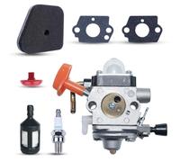 Haishine Carburateur pour Stihl FS87 FS90 FS100 FS110 FS130 HL95 HT100 HT101 KM90 KM100 KM110 SP90 Débroussailleuse Tondeuse Séries avec Bougie d'Allumage Filtre à Air Filtre à l'huile 41801200607