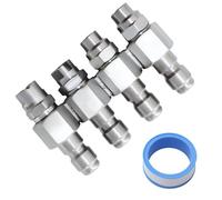 Haishine Embouts Pulvérisation Haute Pression pour Nettoyeur Haute Pression Kit Connexion Filetée 1/4'' Acier Inoxydable Buse Lavage 0-25 Degrés Angle de Pulvérisation avec Courroie Matière Première