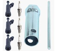 Haishine F7TC Bougies d'Allumage pour Tondeuse à Gazon Tronçonneuse Go Kart Mini Vélo Motoculteur pour GX120 GX160 GX200 GX270 GX340 GX390 Générateur avec Clé à Douille+Capuchon de Bougie d'Allumage