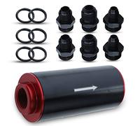 Haishine Filtre à carburant 100 Microns avec Adaptateur 6AN 8AN 10AN Universel 50MM