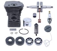 Haishine Kit de Reconstruction de Joint d'huile de roulement de Vilebrequin de Piston de Cylindre de Moteur pour Husqvarna 340 pièces de révision de Moteur de tronçonneuse