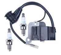 Haishine Module d'allumage avec kit de Bougie d'allumage 2Pc pour débroussailleuse-haie de Moteur de Moteur de pour Honda GX35 UMK435 CQ35 (30500-Z0Z-013)
