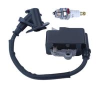 Haishine Module de bobine d'allumage pour tronçonneuse Stihl MS181 MS211 MS211C MS171 Pièces de rechange avec bougie d'allumage
