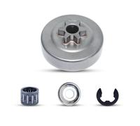 Haishine Pignon de Tambour d'Embrayage 3/8" 6 Dents pour Stihl MS170 MS181 018 017 MS180 MS250 MS210 Tronçonneuse Remplacer OEM#1123 640 2003 avec E-Clip+Rondelle de Pignon+Roulement à Aiguilles