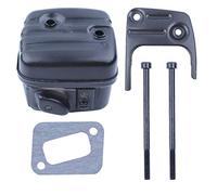 Haishine Silencieux d'échappement avec support de joint de vis de fixation pour Husqvarna 350 353 346XP 345 340 E EPA tronçonneuse # 503862803 Remplacer la pièce