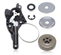 HAISHINE Tambour d'embrayage 3/8" pour tronçonneuse Poulan P3314 P3416 P3816 P3818 P3818AV P4018 P4218 P4218, P3314 Tambour d'embrayage avec kit de rondelles de frein à chaîne Remplace 530057905