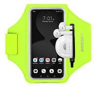 HAISSKY Brassard de Sport avec Poche Écouteur, Brassard Sport pour iPhone 17 Pro Max 16 Pro 15 14 Plus 13 12 11, Brassard Telephone Smartphone Running pour Jogging Cyclisme Randonnée