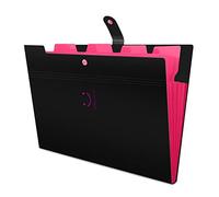 HAISSKY Trieur Documents Porte Documents Extensible A4 Accordéon Organiseur Avec Bouton-pression, 5 Poches