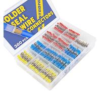 Haisstronica 380PCS Connecteurs de fils à souder - Connecteurs de fils étanches- Connecteurs électriques - Connecteurs bout à bout thermorétractables 40 Jaune 90 Blanc 130 Rouge 120 Bleu