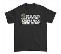 HAIT I'm No CactExpert T-Shirt Funny Rude Novelty Joke Men's Women's 's Tee Black(Medium)