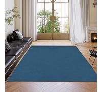 HaiTaoSy Tapis Salon Moderne, Moelleux à Poils Longs, Tapis Lavable en Machine, Dessous Antidérapant, Ne Perd Pas Ses Poils, pour Entree Lnterieur, Chambre, Couloir, 40x100cm, Bleu