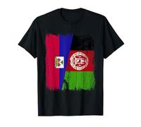 Haïti Afghanistan Demi-Drapeau Haïtien Afghan Heritage T-Shirt