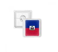Haïti Drapeau National Amérique du Nord Pays PBT Keycaps pour Clavier Mécanique Blanc OEM sans Marquage d'impression R1 Multicolore