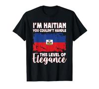 Haiti Flag Proud Elegant Haitian Boyfriend Girlfriend T-Shirt Graphique avec Valeur