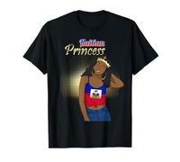 Haïti Haïtien Amour Drapeau Fier Femme Reine Fille Princesse T-Shirt