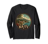 Haïti Island Vacation République Dominicaine Design Vintage Manche Longue