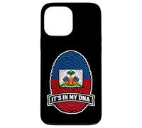 Haiti It's in My DNA Drapeau haïtien avec Empreintes digitales Coque pour iPhone 13 Pro Max