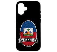 Haiti It's in My DNA Drapeau haïtien avec Empreintes digitales Coque pour iPhone 16