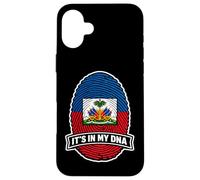 Haiti It's in My DNA Drapeau haïtien avec Empreintes digitales Coque pour iPhone 16 Plus