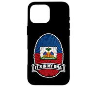 Haiti It's in My DNA Drapeau haïtien avec Empreintes digitales Coque pour iPhone 16 Pro Max