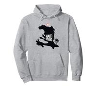 Haiti Strong - Graphique de l'île Tropicale Haitian Pride Sweat à Capuche, Unisexe pour Adultes, Gris Chiné, XXL