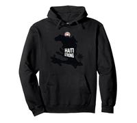 Haiti Strong - Graphique de l'île Tropicale Haitian Pride Sweat à Capuche, Unisexe pour Adultes, Noir, S