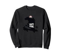 Haiti Strong - Graphique de l'île Tropicale Haitian Pride Sweatshirt, Unisexe pour Adultes, Noir, XXL