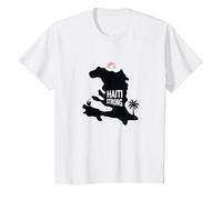 Haiti Strong - Graphique de l'île Tropicale Haitian Pride T-Shirt, Enfant, Blanc, 10 Ans