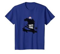 Haiti Strong - Graphique de l'île Tropicale Haitian Pride T-Shirt, Enfant, Bleu Royal, 10 Ans