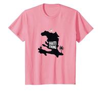 Haiti Strong - Graphique de l'île Tropicale Haitian Pride T-Shirt, Enfant, Rose, 4 Ans