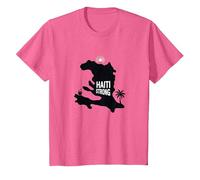 Haiti Strong - Graphique de l'île Tropicale Haitian Pride T-Shirt, Enfant, Rose chiné, 3 Ans