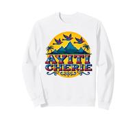 Haïtian Pride Ayiti Cherie Art au Paradis Tropical Sweatshirt