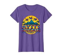 Haïtian Pride Ayiti Cherie Art au Paradis Tropical T-Shirt, Femme, Violet chiné, XL