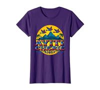 Haïtian Pride Ayiti Cherie Art au Paradis Tropical T-Shirt, Femme, Violet, M