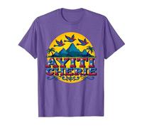 Haïtian Pride Ayiti Cherie Art au Paradis Tropical T-Shirt, Homme, Violet chiné, 3XL