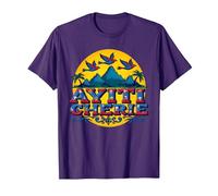 Haïtian Pride Ayiti Cherie Art au Paradis Tropical T-Shirt, Homme, Violet, M