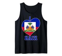 Haitian Pride I Love Port-Au-Prince Drapeau Haïti Cœur Graphique Débardeur