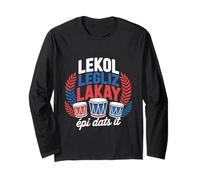 Haïtien Lekol Legliz Lakay Haïti Creole Funny Heritage Manche Longue