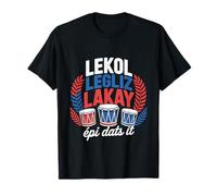 Haïtien Lekol Legliz Lakay Haïti Creole Funny Heritage T-Shirt