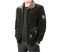 Haitpant Blouson bomber d'hiver en velours côtelé chaud rembourré en coton pour homme, Foncé EN8, XXXXL