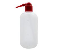 haituoyizhan 1 flacon souple en plastique de 150 ml, 250 ml, 500 ml, 1 000 ml - Flacon de rinçage coudé avec embout rouge avec graduation (bouchon rouge 500 ml)
