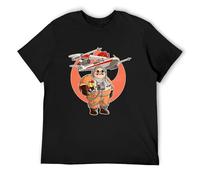 HAIWANGYE Porco Rosso Pig Mens Black T-Shirt XXL