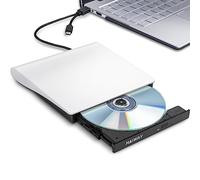 Haiway Lecteur de DVD externe, USB 3.0 portable CD DVD +/-RW Lecteur CD DVD ROM graveur pour ordinateur portable de bureau MacBook PC Windows Linux Mac OS