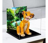 HAIWENFEIQI Vitrine en acrylique 3 mm pour Lego 43247 Roi Lion Simba, boîte de présentation transparente anti-poussière compatible avec le kit Lego 43247 (modèle non inclus)