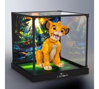 HAIWENFEIQI Vitrine en acrylique pour Lego 43247 Simba le Roi Lion - Transparent - Anti-poussière - Compatible avec Lego 43247 - Kit de construction (modèle non inclus) (transparent)