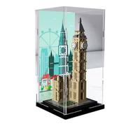 HAIWENFEIQI Vitrine en acrylique transparent pour Lego 21013 Big Ben Londres 12 x 12 x 25 cm (3 mm)