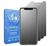 HAIWILL Lot de 3 films de protection d'écran mats pour iPhone 14 Pro - Anti-traces de doigts - Anti-reflet - Anti-rayures - Verre trempé 9H - Pour Apple 14 Pro - 6,1"