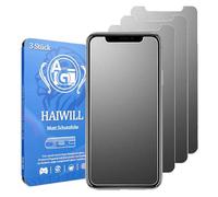 HAIWILL Lot de 3 films de protection d'écran mats pour iPhone 15 Pro Max/15 Plus - Anti-traces de doigts - Anti-reflet - Anti-rayures - Verre trempé 9H - Pour Apple 15 Plus/15 Pro Max - 6,7"