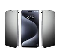 HAIWILL Lot de 3 films de protection d'écran mats pour iPhone 15 Pro Max - En verre trempé - Anti-traces de doigts - Anti-traces de doigts - Protection de confidentialité - 9H - Pour Apple 15 Pro Max